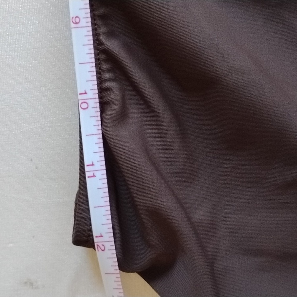 *50off3* Jantzen Tankini Set Top Skirted Bottoms 8 Brown White Paisley - Picture 9 of 10